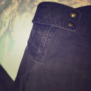 Navy bootcut trousers